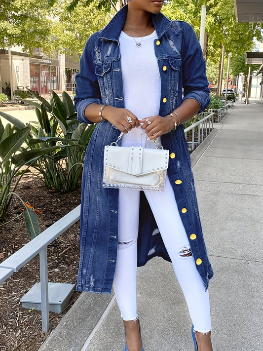 Women's Versatile Denim Pullover Jacket – 9-Variant Selection – Blue option – main product image