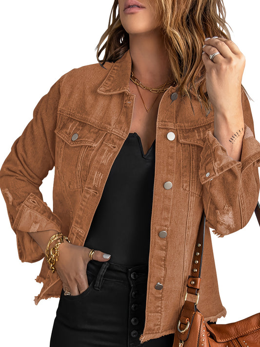 Women's Versatile Denim Pullover Jacket – Blue / Dark Blue / 8-Color Selection – Blue option – main product image