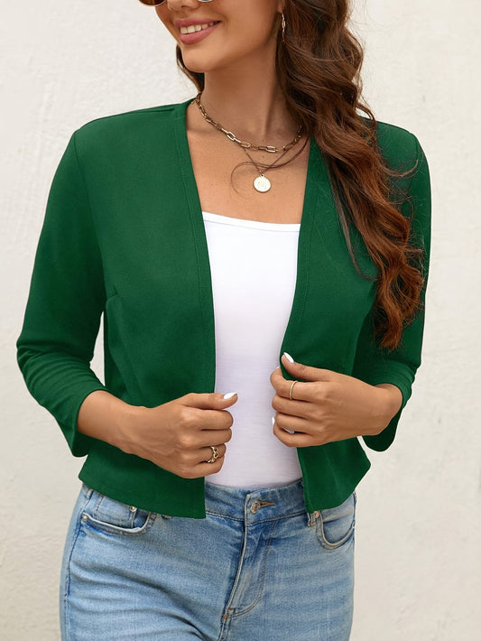Women's Versatile Denim Pullover Jacket – Sizes S–XL – Green option – main product image