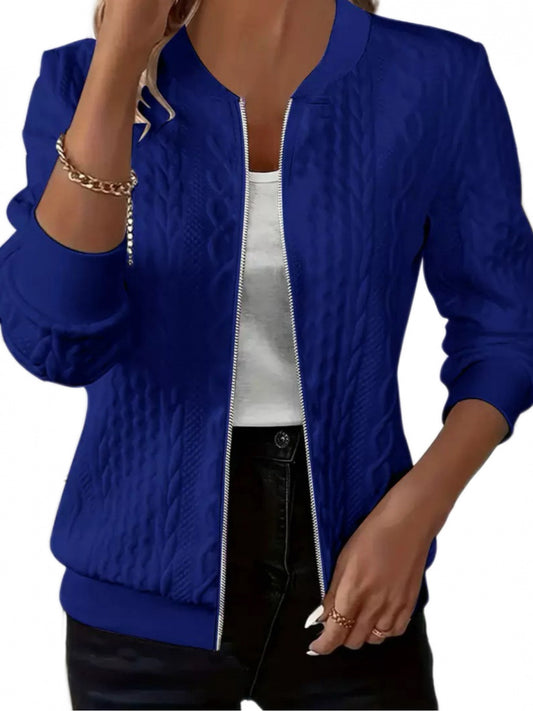 Women's Versatile Denim Zip-Up Jacket – 3-Color Selection – main product image