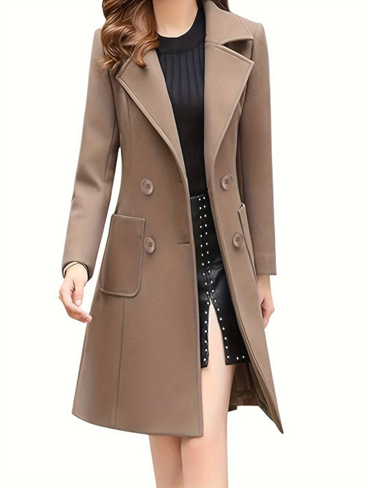 Women's Versatile Double-Breasted Coat – main product image