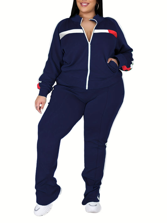 Women's Workout Set - Solid Color Active Look 7205 – Black option – main product image